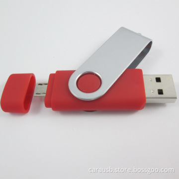 Carausb customized Mobile Usb flash memory computer dual-use double plug metal shell tablet cache memory card flash disk custom